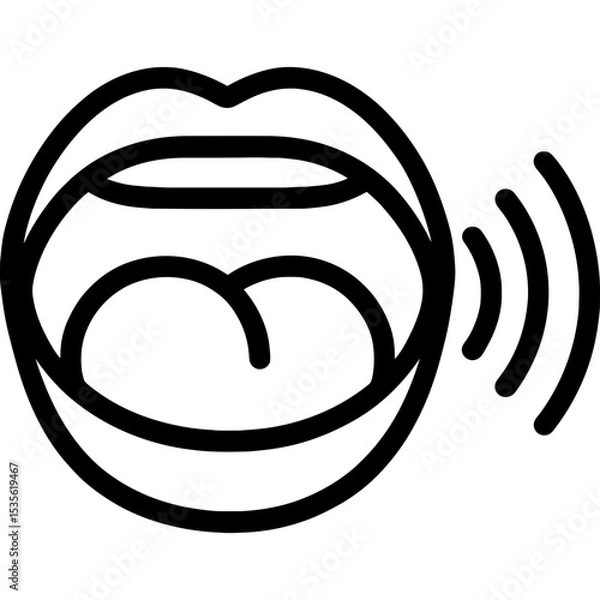 Fototapeta Pronunciation guide outline icon vector