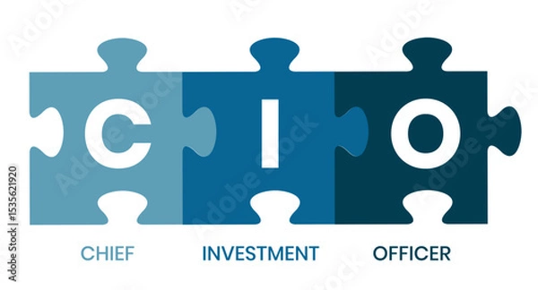 Obraz CIO Chief Investment Officer acronym. business concept background. vector illustration concept with keywords and icons. lettering illustration with icons for web banner, flyer, landing page