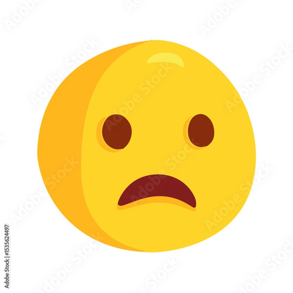 Fototapeta Frowning Face with Open Mouth