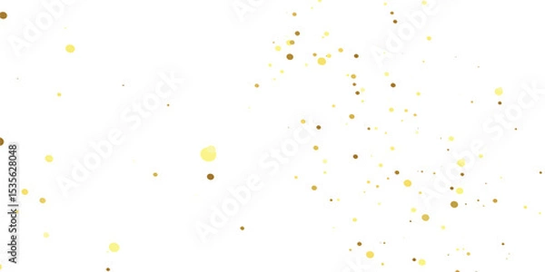 Obraz Falling Golden Sparkles and Dazzling Glitter Confetti Drifting Gently Over a Transparent White Background, Creating a Sophisticated and Glamorous Atmosphere for Any Event"
