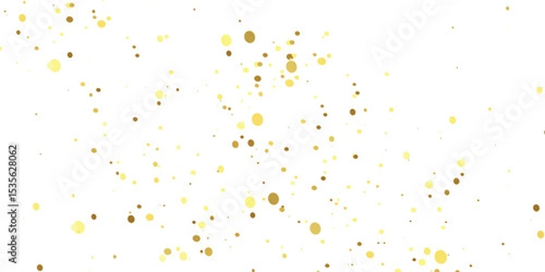 Obraz Falling Golden Sparkles and Dazzling Glitter Confetti Drifting Gently Over a Transparent White Background, Creating a Sophisticated and Glamorous Atmosphere for Any Event"
