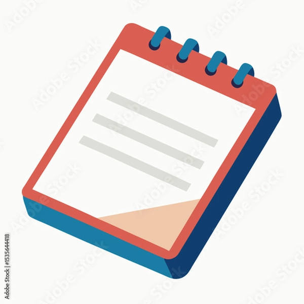 Fototapeta notepad, notes, writing, paper, stationery, journal, diary, sketchpad, book, office, school, pen, pencil, drawing, blank, note, document, memo, leaflet, spiral, lined, planner, artwork, design, illust