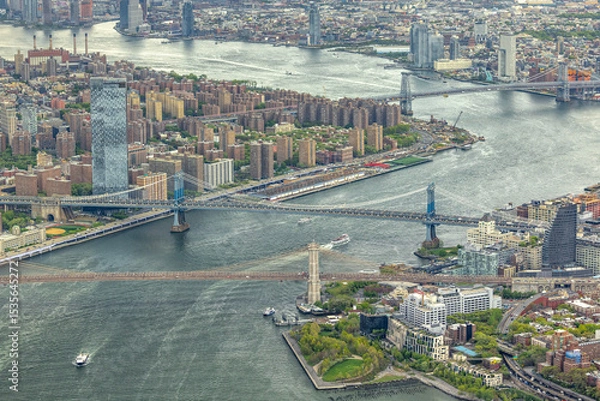 Obraz ブルックリンブリッジとマンハッタンブリッジ