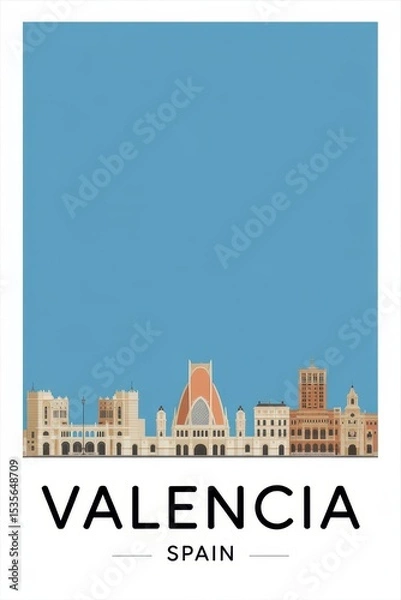 Obraz Retro Travel Poster of Valencia
