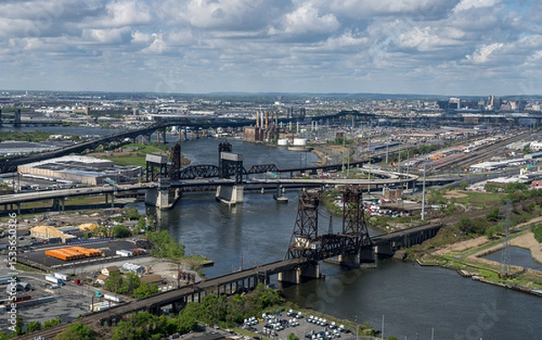 Obraz ニュージャージ ハッケンサック川 ウィットペン橋