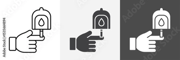 Obraz blood glucose icon set vector art