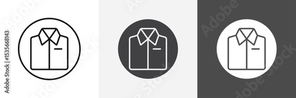 Obraz dress shirt icon set vector art