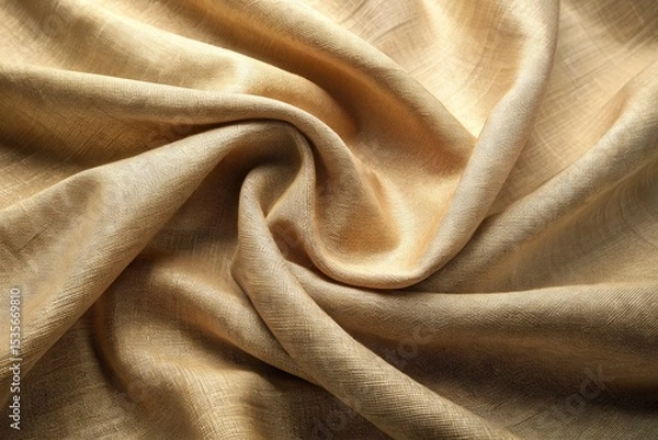 Fototapeta Beige Linen Fabric Texture Background - Close Up Architectural Photography