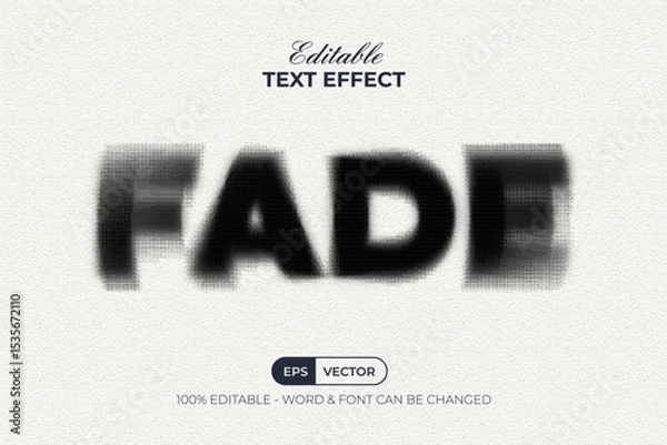 Fototapeta Fade Editable Text Effect Blurry Style.