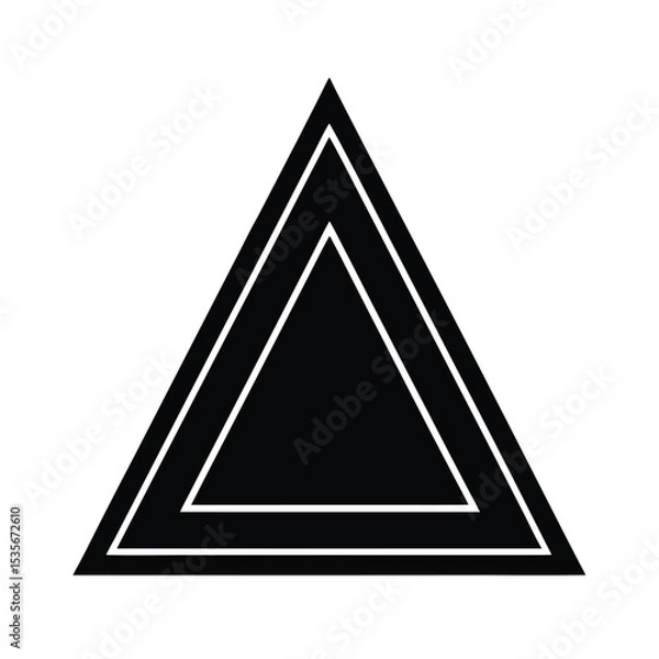 Fototapeta Triangle Inner Lines Vector Silhouette