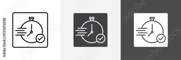 Obraz quick response icon set vector art