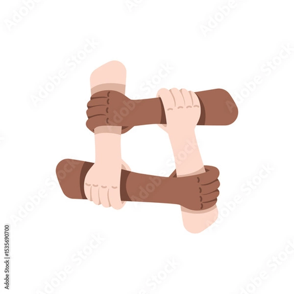 Obraz Unity flat icon with white background vector stock illustration