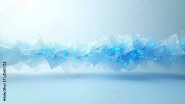 Fototapeta Abstract frozen data stream background for cyber security websites and technology banners.