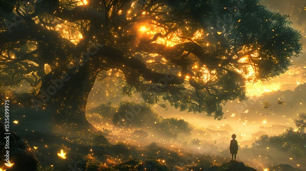 Obraz sunset over the river