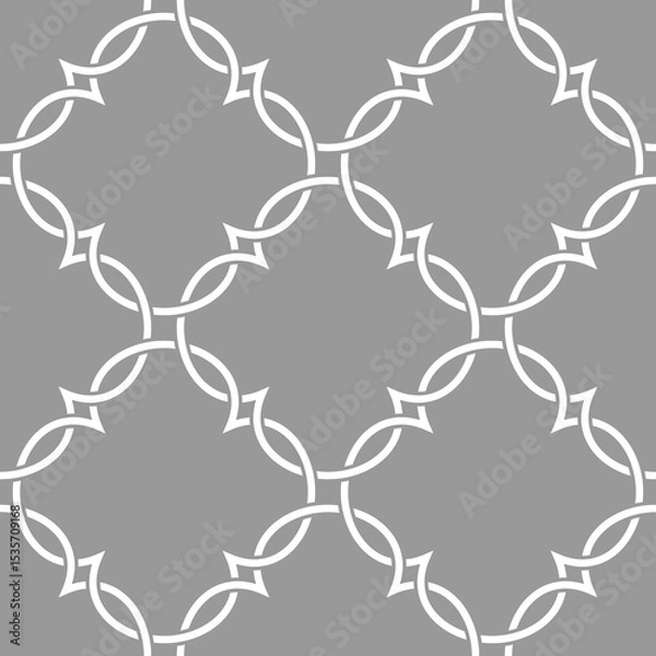 Fototapeta Vector seamless pattern. Modern geometric background with shaped tiles.