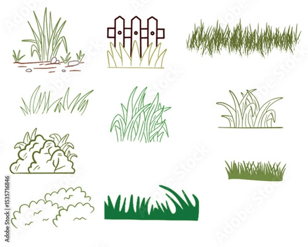 Obraz vector grass template
