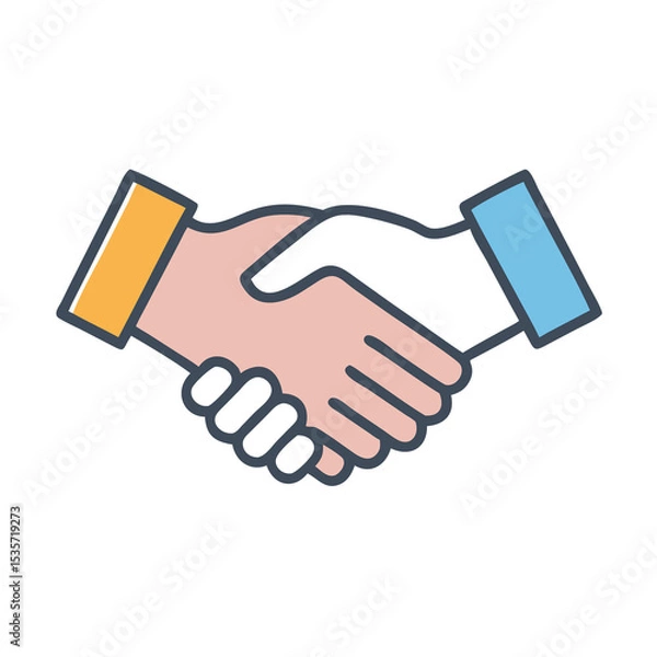 Obraz Building Strong Partnerships: The Art and Science of Effective Handshakes in Business