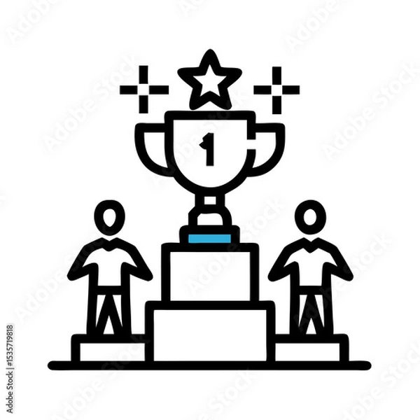 Obraz Winner's Trophy Icon: Celebrating Achievement, Success, and Recognition