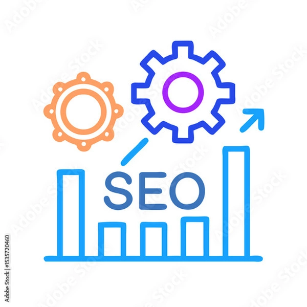 Obraz SEO Gear Icon: Unlocking Search Engine Optimization Strategies for Business Growth