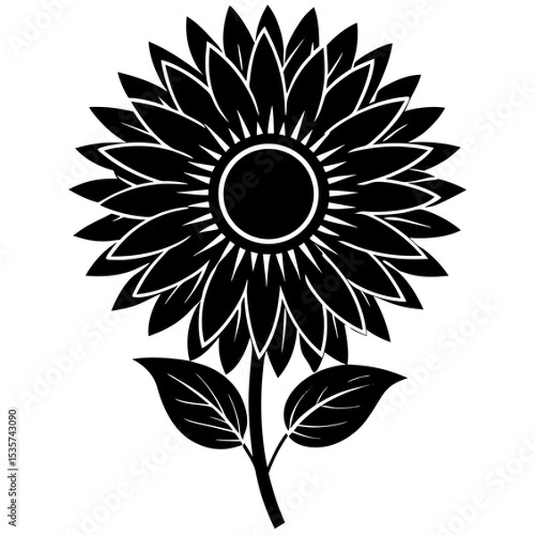 Obraz sunflower on white background