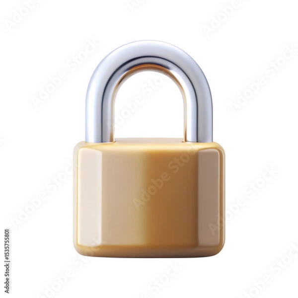 Obraz 3d Render lock Security Icon