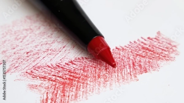 Obraz marker red stroke texture ink
