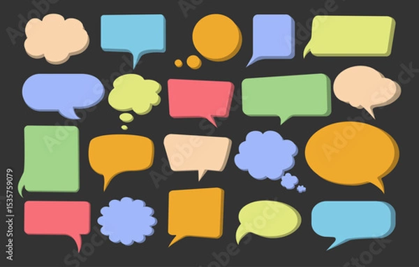 Fototapeta Colorful chat clouds