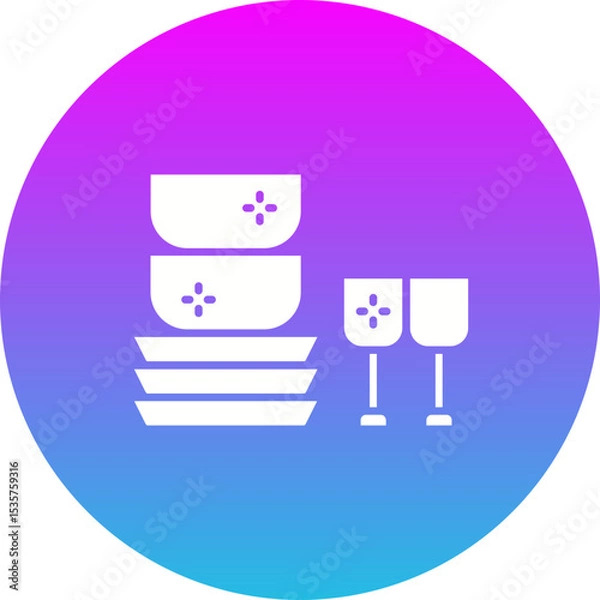 Fototapeta Dinnerware Icon