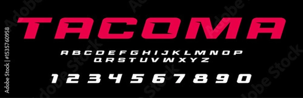 Fototapeta Tacoma TRD off road lettering vector graphic apparel clothing prints eps svg png. Typography Fonts graphics designs posters stickers. Download it Now in high resolution format and print it in any size
