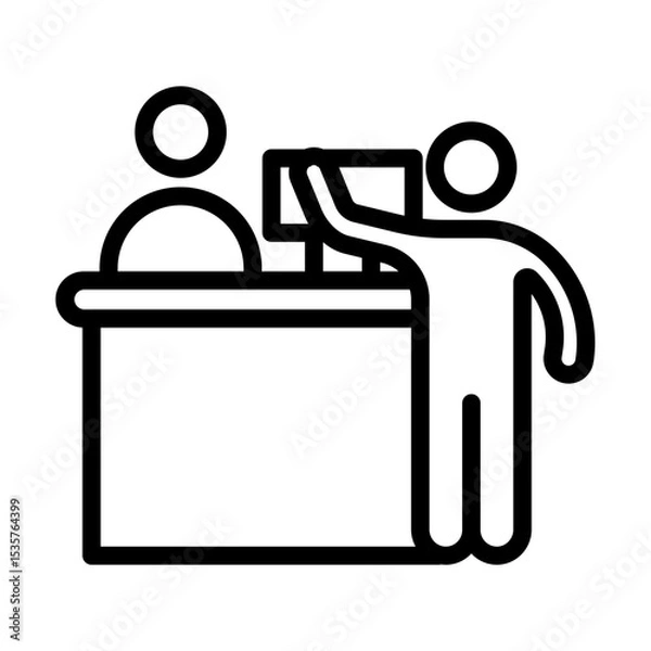 Obraz CheckoutCounter line icon