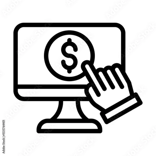 Obraz SelfCheckout line icon