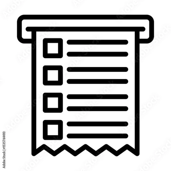 Obraz Receipt line icon