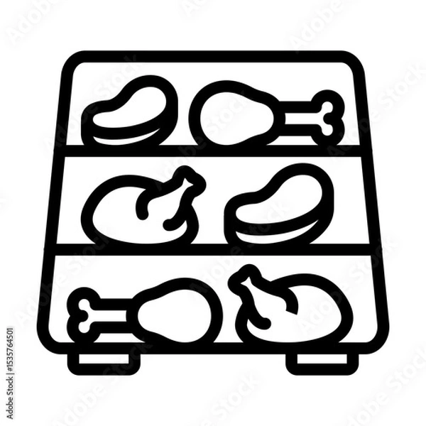 Obraz MeatSection line icon