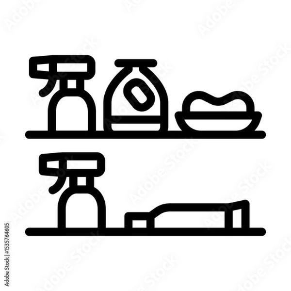 Obraz ToiletriesShelf line icon