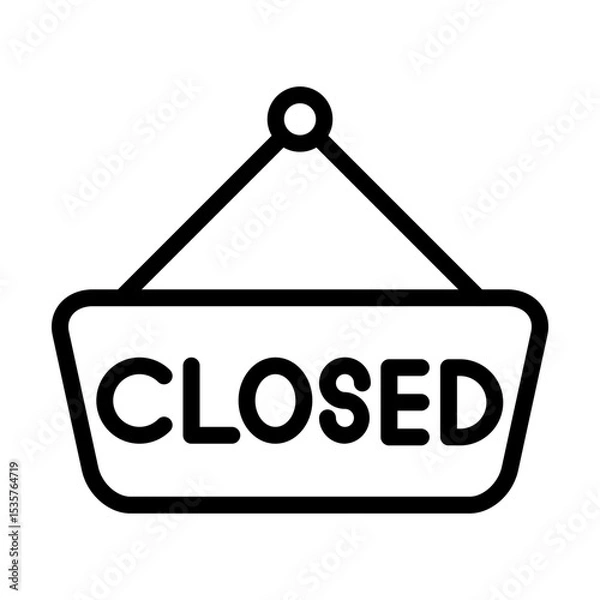 Obraz ClosedSign line icon
