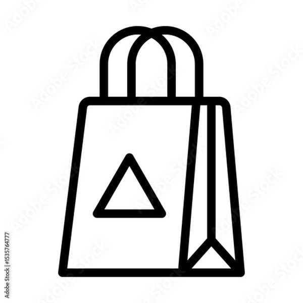 Obraz PaperBag line icon