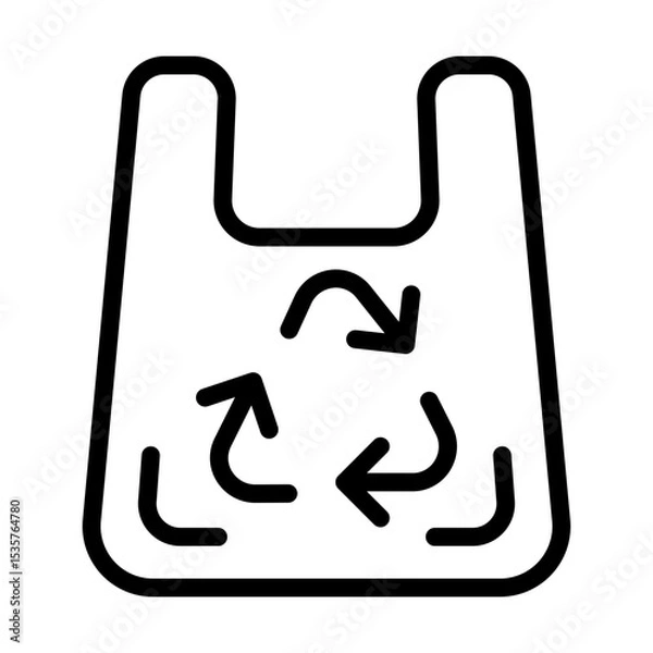 Obraz ReusableBag line icon