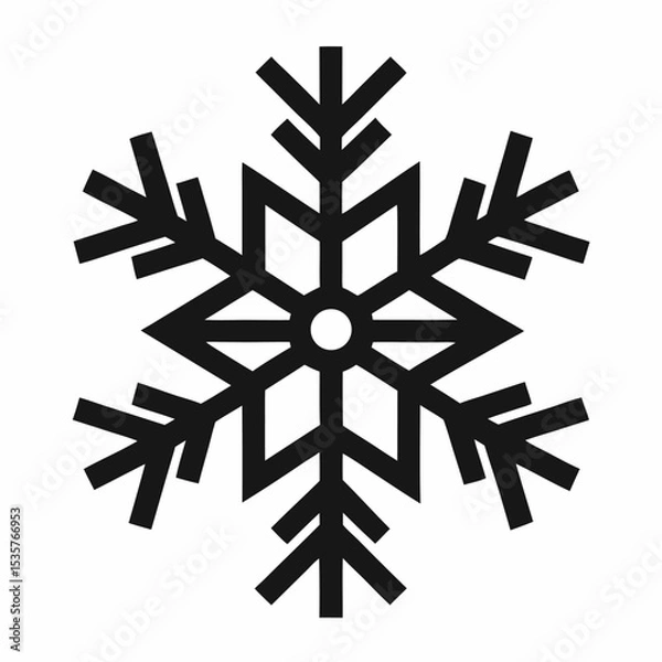 Fototapeta snow flacks silhouette vector