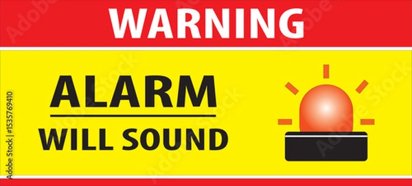 Obraz Security alarm warning sign.eps