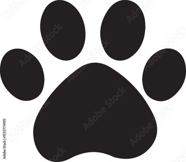 Obraz cat paw print
