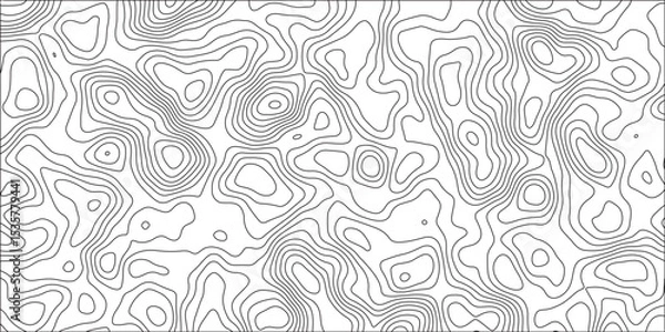 Fototapeta Topography map pattern, Geographic curved, vector illustration. Mountain hiking trail scheme Relief height elevation pattern. grid curve line abstract vector topographic wavy pattern design.