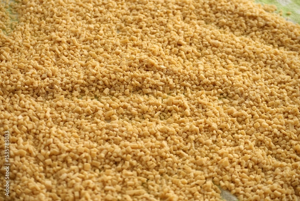 Fototapeta noodles for soup and ravioli made from homemade egg phyllo dough,