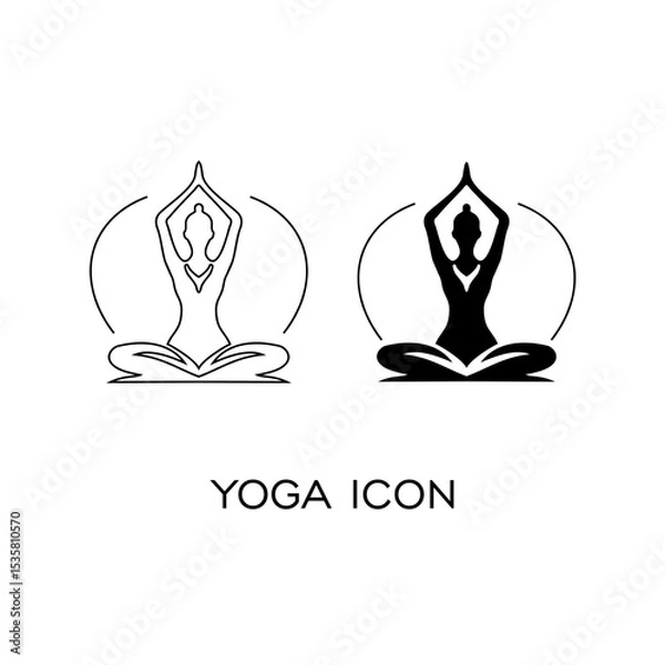 Obraz YOGA ICON VECTOR