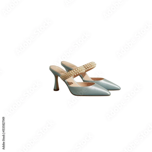 Fototapeta  Photograph of Elegant Women's High Heels on White Surface.