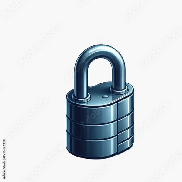 Fototapeta padlock with key