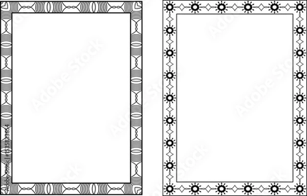Obraz vector frames black on a white background