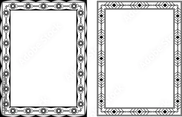 Obraz vector frames black on a white background