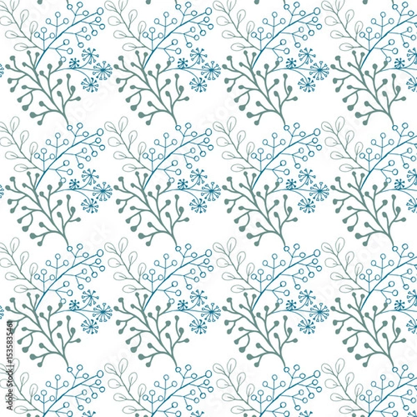 Obraz digital silk scarf design with seamless textile pattern