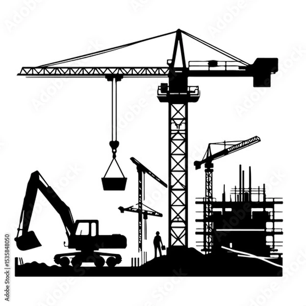 Obraz Crane Silhouette