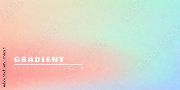 Obraz Soft abstract blurred gradient background in gentle pastel peach, mint, and blue shades with fine texture, for serene website design or calm presentation visuals.Vector illustration.